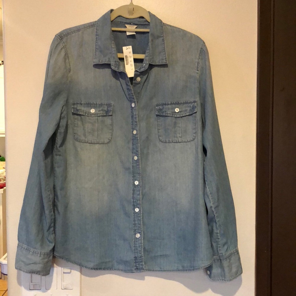 J. Crew NWT Chambray Shirt Size 14